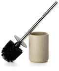 Viosuniu Land Series Ceramic Toilet Cleaner Brush and Holder Set for Bathroom, Non-Scratching Toilet Bowl, Rust-Proof (2 Pack)