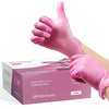 FifthPulse Pink Vinyl Disposable Gloves Medium 50 Pack - Latex Free, Powder Free Medical Exam Gloves - Surgical, Home, Cleaning, and Food Gloves - 3 Mil Thickness