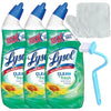 3pk Lysol®' Cling Gel Toilet Bowl Cleaner - Advanced Power Clinging Gel - Fresh Country Scent, 24 Fl Oz. Each - BONUS: (1) Pair Microfiber Cleaning & Dust Removal Gloves + (1) V-Type Toilet Brush