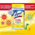 Lysol Disinfectant Wipes, Multi-Surface Antibacterial Cleaning Wipes, For Disinfecting and Cleaning, Lemon and Lime Blossom, 80 Count (Pack of 4)