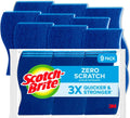 Scotch-Brite Zero Scratch Scrub Sponges for Cleaning Kitchen, Bathroom, and Household, Non-Scratch Sponges Safe for Non-Stick Cookware, 6 Scrubbing Sponges