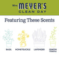 Mrs. Meyer's Clean Day Kitchen Basics Set, Includes: Multi-Surface Cleaner, Hand Soap, Dish Soap, Lavender Scent, 3 Count Pack