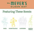 Mrs. Meyer's Clean Day Kitchen Basics Set, Includes: Multi-Surface Cleaner, Hand Soap, Dish Soap, Lavender Scent, 3 Count Pack